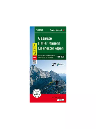 FREYTAG & BERNDT | Wanderkarte WK 0062 Gesäuse - Haller Mauern - Eisenerzer Alpen, 1:50.000 | 